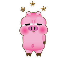 Pink Pig Lady sticker #1492453