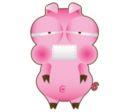 Pink Pig Lady sticker #1492454