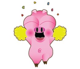 Pink Pig Lady sticker #1492458