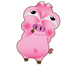 Pink Pig Lady sticker #1492460