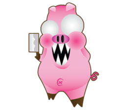 Pink Pig Lady sticker #1492461