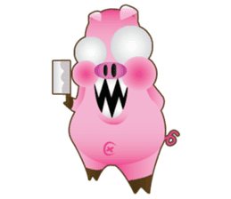 Pink Pig Lady sticker #1492461