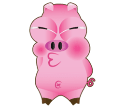 Pink Pig Lady sticker #1492462