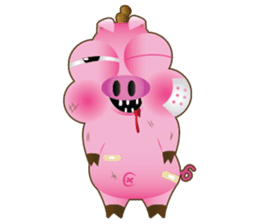 Pink Pig Lady sticker #1492465