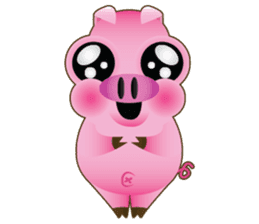 Pink Pig Lady sticker #1492466