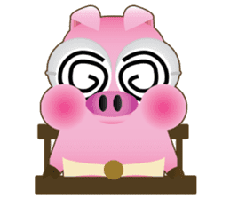 Pink Pig Lady sticker #1492468