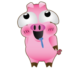 Pink Pig Lady sticker #1492469