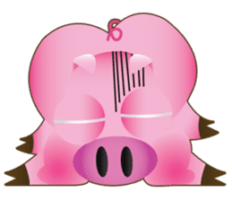Pink Pig Lady sticker #1492471