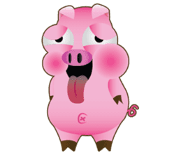 Pink Pig Lady sticker #1492475