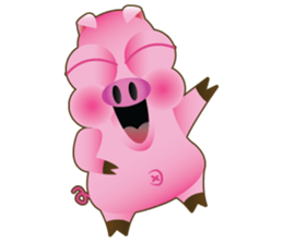 Pink Pig Lady sticker #1492479