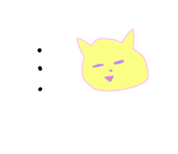 queasy !?Yellow cat sticker #1492615
