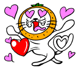 Orange cat sticker #1493734