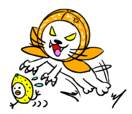 Orange cat sticker #1493746