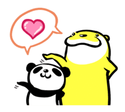 Panda and otter sticker #1494602