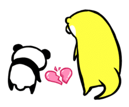Panda and otter sticker #1494603