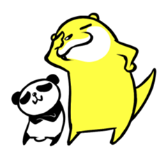 Panda and otter sticker #1494609