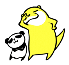 Panda and otter sticker #1494609