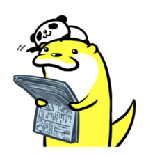 Panda and otter sticker #1494611