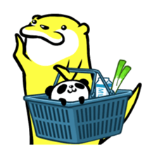 Panda and otter sticker #1494614