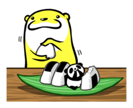 Panda and otter sticker #1494616