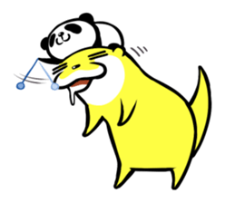 Panda and otter sticker #1494626