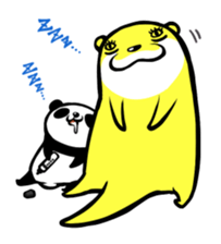 Panda and otter sticker #1494627