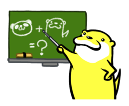 Panda and otter sticker #1494628