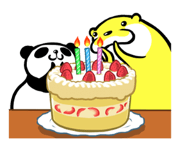 Panda and otter sticker #1494633