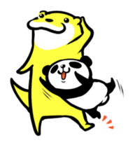 Panda and otter sticker #1494635