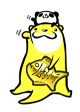 Panda and otter sticker #1494636