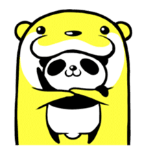 Panda and otter sticker #1494637