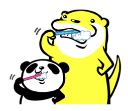 Panda and otter sticker #1494638