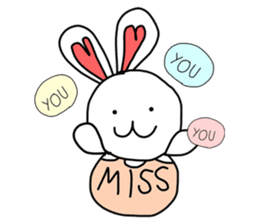 Dot Eyes Bunny sticker #1495004