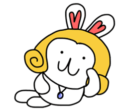 Dot Eyes Bunny sticker #1495006