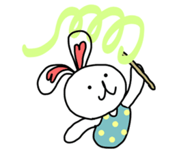 Dot Eyes Bunny sticker #1495012