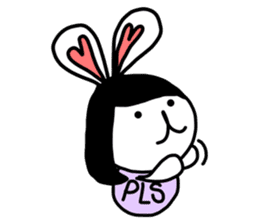 Dot Eyes Bunny sticker #1495014