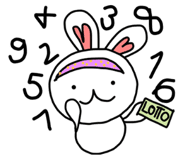 Dot Eyes Bunny sticker #1495023