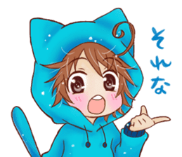 Boy cat ear hood sticker #1495523