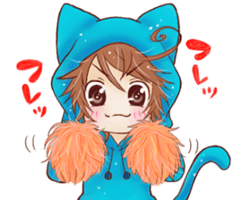 Boy cat ear hood sticker #1495530
