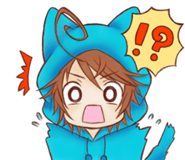 Boy cat ear hood sticker #1495534