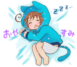 Boy cat ear hood sticker #1495538