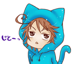 Boy cat ear hood sticker #1495545