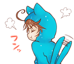 Boy cat ear hood sticker #1495546