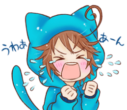 Boy cat ear hood sticker #1495549