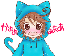 Boy cat ear hood sticker #1495551