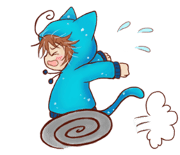 Boy cat ear hood sticker #1495559