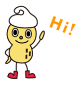 Mr.peanuts wearing hat of the cream sticker #1497442