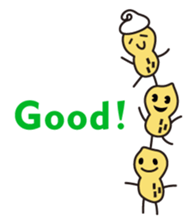 Mr.peanuts wearing hat of the cream sticker #1497447