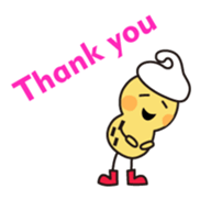 Mr.peanuts wearing hat of the cream sticker #1497448