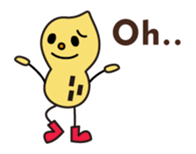 Mr.peanuts wearing hat of the cream sticker #1497456